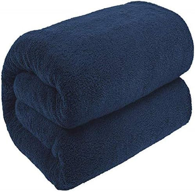 Navy blue extra large bath sheet 96x180cm folded, 515GSM 100% cotton