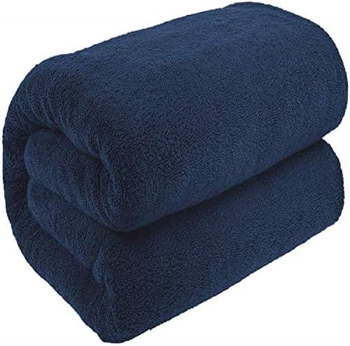 Navy blue extra large bath sheet 96x180cm folded, 515GSM 100% cotton